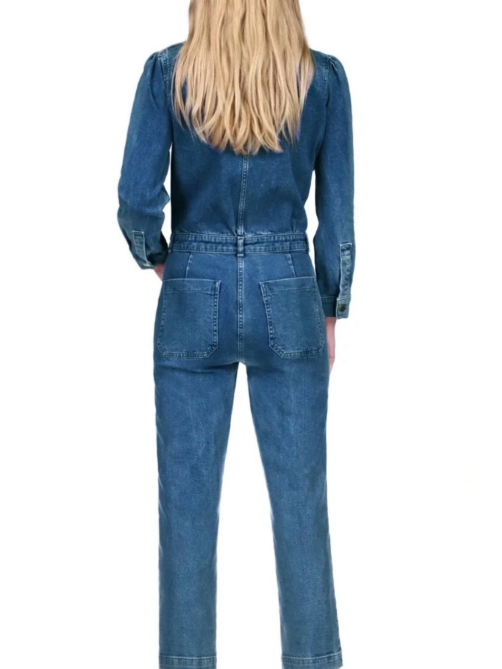 DL1961 Freja Denim Jumpsuit – Tripoli Wash – Size Large - Picture 2 of 4